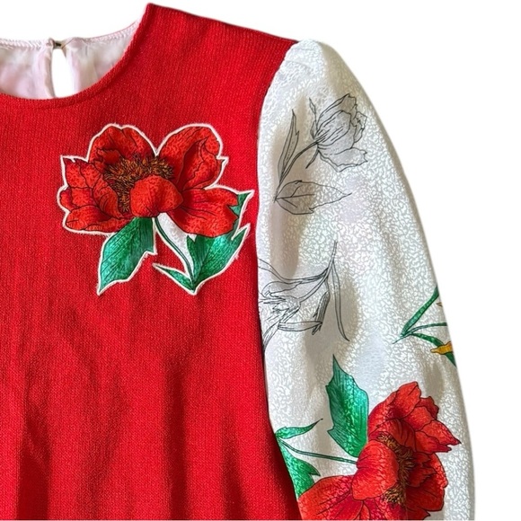 Vintage Anthony Sicari Red Knit Top – Size 12 - Picture 7 of 7